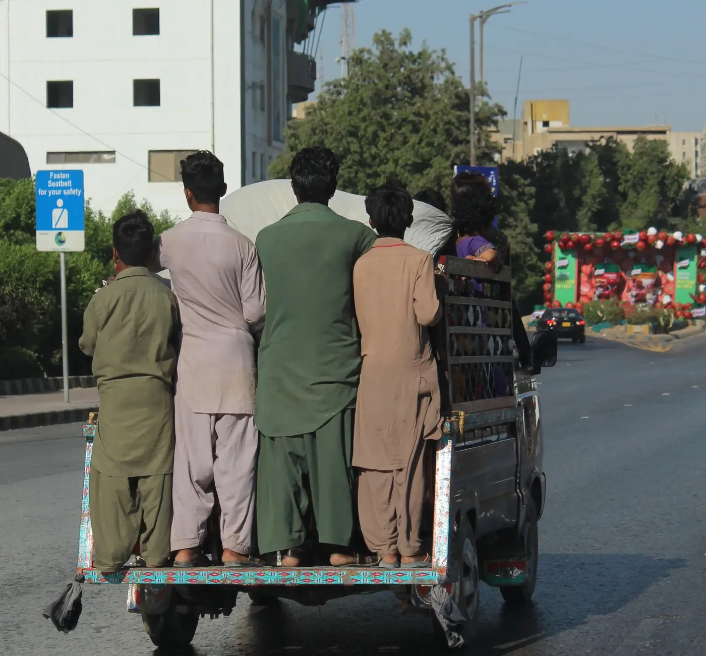 Transport via truck in Karachi