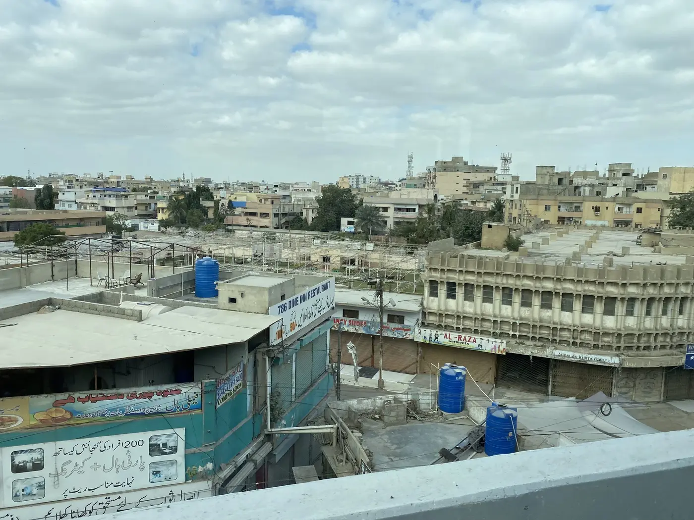 View from Karachi Breeze, the city's Bus Rapid Transit system